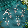 20Pcs 2 Styles Alloy Keychains KEYC-SC00029-4