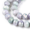Faceted Electroplated Glass Beads Strands GLAA-C023-02B-A-3