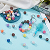 48Pcs 12 Colors UV Plating Resin Beads RESI-FG0001-15-4