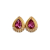 Brass Pave Cubic Zirconia Stud Earrings WG20E7A-02-2