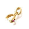 Brass Micro Pave Cubic Zirconia Ice Pick Pinch Bails KK-G600-24G-03-2