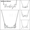Rhodium Plated 925 Sterling Silver Textured Link Chain Necklaces Making STER-B001-04P-4