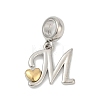 Brass European Dangle Charms KK-Z097-01M-GP-1