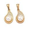 304 Stainless Steel & ABS Plastic Imitation Pearl Pendants STAS-C172-20G-1