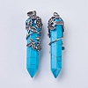 Natural & Synthetic Gemstone Pointed Pendants G-F529-B-3