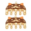 304 Stainless Steel Enamel Pendants SA-CBA033B-04G-02-1