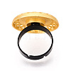 Adjustable Alloy & Iron Bezel Cup Ring Base with Rotatable Tray MAK-T012-05G-3