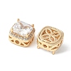 Brass Micro Pave Cubic Zirconia Beads KK-A253-20G-04-2