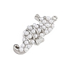 Sea Horse Brass ABS Imitation Pearl Pendants KK-I352-04E-P-2