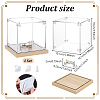 Square Transparent Acrylic Display Cases with Zinc Alloy Display Easels for Commemorative Coins ODIS-PH0009-35-2