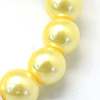 Baking Painted Pearlized Glass Pearl Round Bead Strands HY-Q330-8mm-22-3