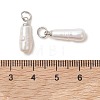 Natural Baroque Keshi Pearl Pendants PALLOY-JF05493-02-4
