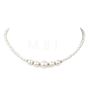 Round Shell Pearl Graduated Beaded Necklaces NJEW-JN05864-2