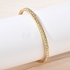 304 Stainless Steel & Rhinestone Hinged Bangles for Women BJEW-Z178-09G-3