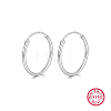 Anti-Tarnish Rhodium Plated 925 Sterling Silver Huggie Hoop Earrings HA9525-09-1