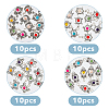 40Pcs 4 Styles Antique Silver Plated Alloy Synthetic Turquoise Pendants FIND-HY0001-65-3