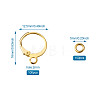 Brass Huggie Hoop Earring Findings & Open Jump Rings KK-TA0007-83G-40