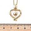 Heart 304 Stainless Steel Cat Eye Pendant Necklaces for Women NJEW-D288-06G-3