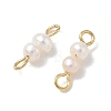 Potato Natural Cultured Freshwater Pearl Beaded Links Connector Charms PALLOY-JF05480-2