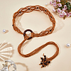 1Pc PU Leather Cord Woven Tassel Tie Knot Belts AJEW-CP0012-06B-3