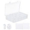 Rectangle Plastic Organizer Storage Grid Bead Containers CON-WH0100-80-1
