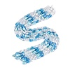 Electroplate Imitation Jade & Opaque & Transparent Glass Beads Strands EGLA-Q135-8x11MM-01D-2