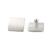 304 Stainless Steel Square Stud Earrings for Women EJEW-U020-16G-1