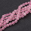 Natural Rose Quartz Beads Strands G-G099-F4mm-15-1