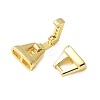 Brass Micro Pave Cubic Zirconia Fold Over Clasps KK-P290-21G-2