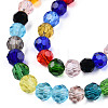 Electroplate Transparent Glass Beads Strands EGLA-T020-14A-2