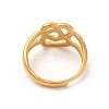 Vacuum Plating 304 Stainless Steel Double Heart Adjustable Ring for Women RJEW-P081-02G-3