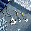 SUPERFINDINGS 32Pcs 8 Style 201/304 Stainless Steel Solar Eclipse Pendants STAS-FH0001-42-2
