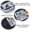 Halloween 16 Pcs 16 Styles PET Plastic Hollow Out Drawing Painting Stencils Templates DIY-WH0349-58-6