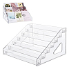 7-layer Rectangle Plastic Badge Organizer Display Risers LS-ODIS-WH0079-097-1