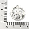 Rack Plating Brass Micro Pave Cubic Zirconia Pendants KK-L224-049P-3