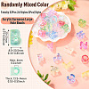 52Pcs 26 Styles UV Plating Transparent Acrylic European Beads OACR-TA0004-82-4