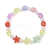 Kids Round Acrylic Beaded Stretch Bracelets BJEW-JB11558-01-2