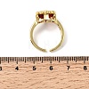 Glass Cuff Open Rings RJEW-P178-01C-G-5