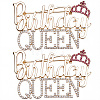 2Pcs Birthday Queen Rhinestone Pins JEWB-SP0001-11G-1
