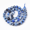 Dyed Natural Fire Crackle Agate Beads Strands G-T098-02B-06-2