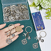 20Pcs 2 Styles Alloy Keychains KEYC-SC00029-3