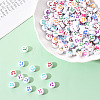 White Opaque Acrylic Beads MACR-YW0001-20C-6