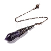 Natural Amethyst Pointed Dowsing Pendulum Big Pendants G-H285-06R-A04-1