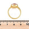 Natural Strawberry Quartz Finger Rings with Brass Findings G-H353-04G-05-4