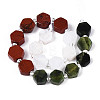 Natural Canada Jade & Red Jasper & Rainbow Moonstone Beads Strands G-T144-17B-01-2