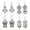 40Pcs 10 Styles Tibetan Style Alloy Chandelier Component Links TIBEP-CJ0003-21-7