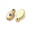 Real 14K Gold Plated 304 Stainless Steel Charms STAS-R005-09G-02-2