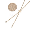 304 Stainless Steel Satellite Chain Slider Necklace Making AJEW-JB01555-02-2