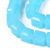 Imitation Jade Glass Beads Strands GLAA-R041-8x8mm-B05-3