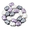 Electroplated Glass Shell Pearl Beads Strands BSHE-B009-F05-01-2
